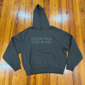 Fear Of God Essentials Raglan Hoodie Brown FW23 Size XS